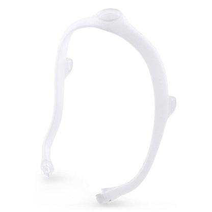 A transparent silicone frame designed for CPAP/BiPAP masks, showing a full face mask attachment area.