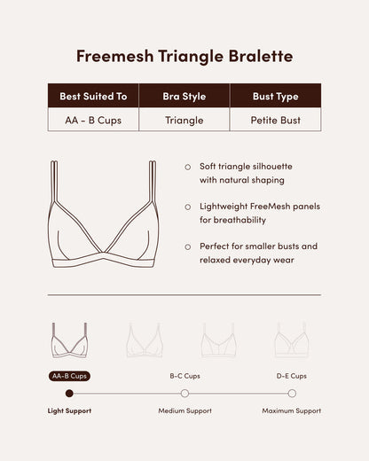 FreeMesh Triangle Bralette - Black