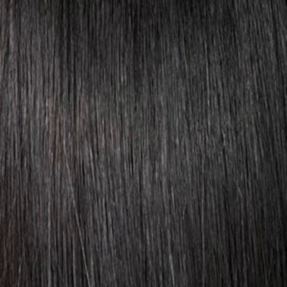SENSATIONNEL Butta Lace Unit 10 wig straight jet black synthetic hair texture close up