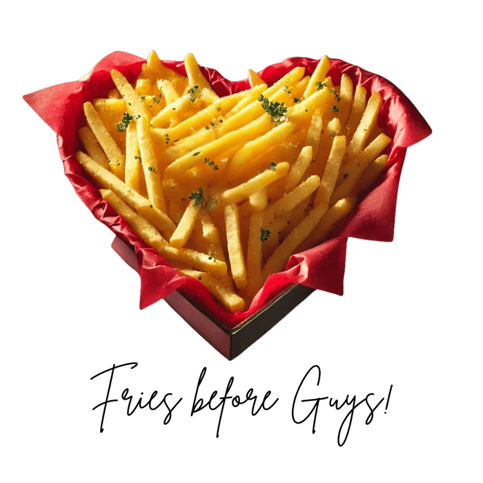 🍟 Fries Before Guys! ❤️ Ladies' V-Neck Tee ✨ Celebrate your love for fries! - Whippie's