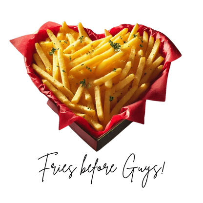 🍟 Fries Before Guys! ❤️ Ladies' V-Neck Tee ✨ Celebrate your love for fries! - Whippie's