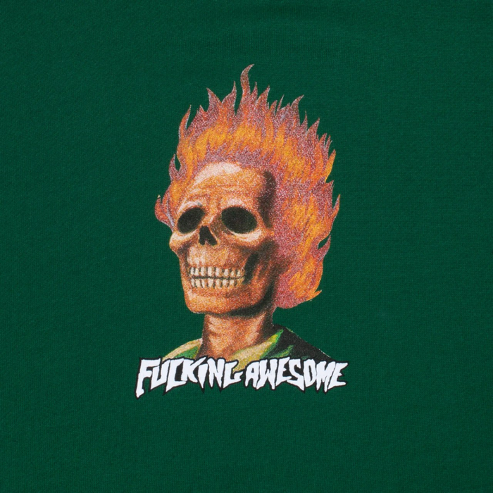 FUCKING AWESOME FLAMING SKULL HOODIE