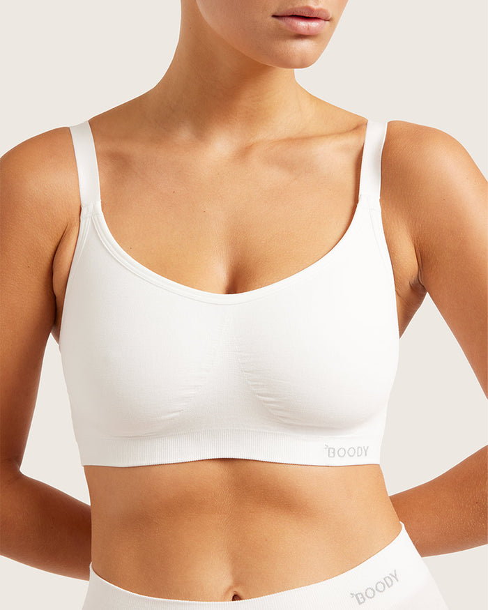 Full Bust Wireless Bra - White