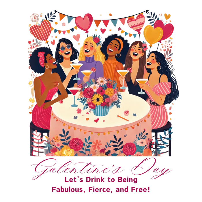 💖 Galentine's Day: Fabulous, Fierce & Free! 🥂 Ladies' V-Neck Tee ✨ Celebrate the power of female friendship! - Whippie's