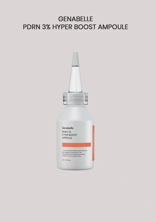 Genabelle PDRN 3% Hyper Boost Ampoule bottle on a light gray background