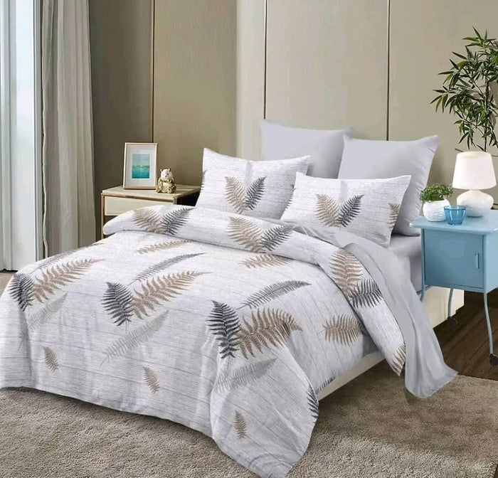 Generic 5x6 Heavy 4 pc Duvet cover andbetsheet- multi color