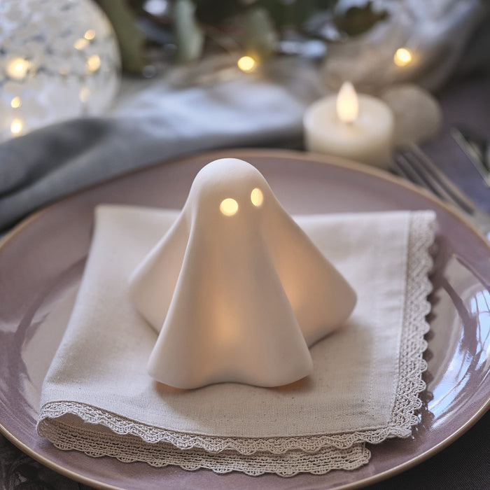 Gerald the Ghost Porcelain LED Halloween Decoration