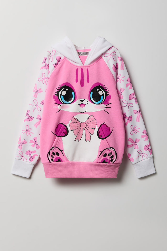 Girls 3D Cat Character Hoodie
