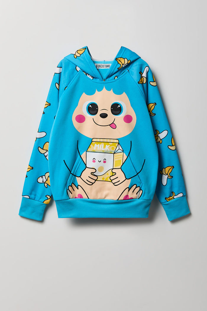 Girls 3D Monkey Character Hoodie