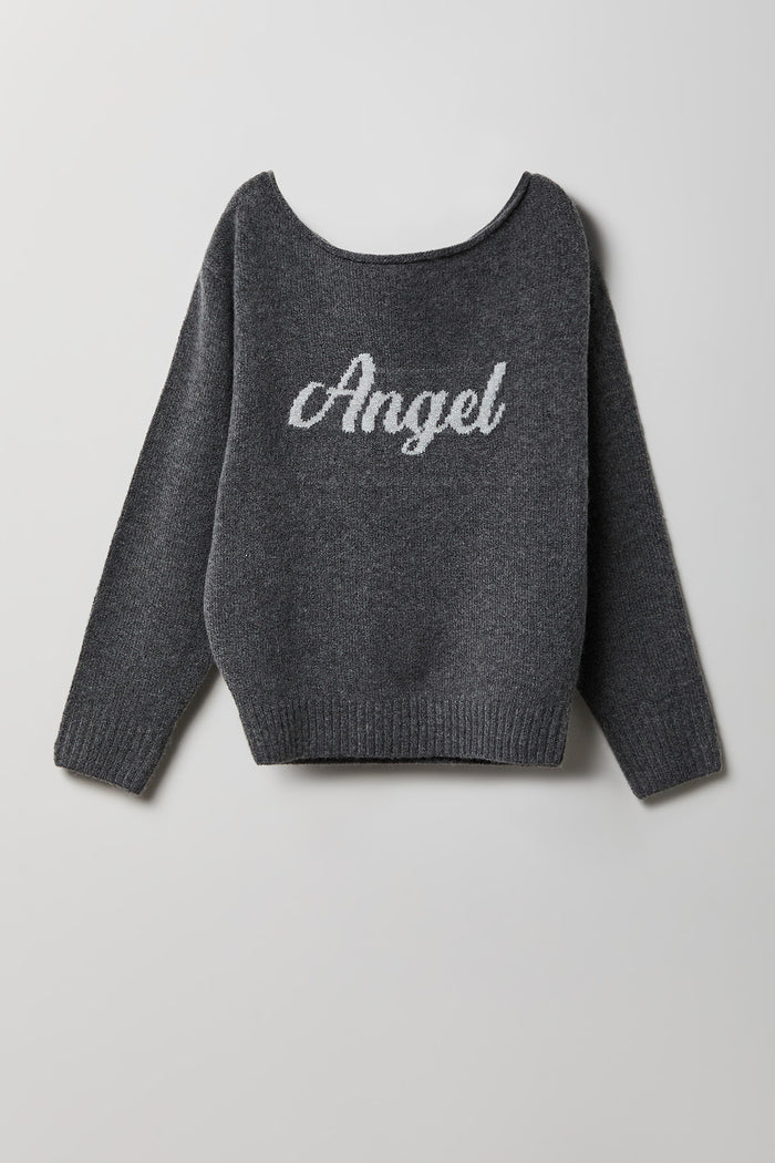 Girls Angel Mossy Knit Sweater