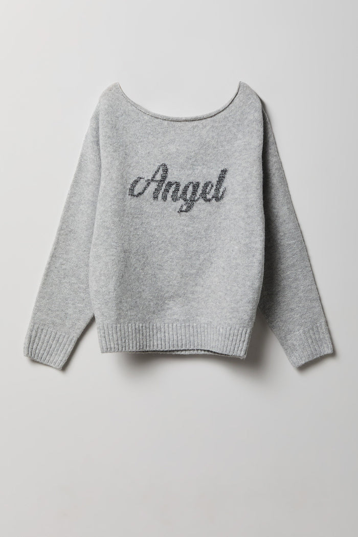 Girls Angel Mossy Knit Sweater