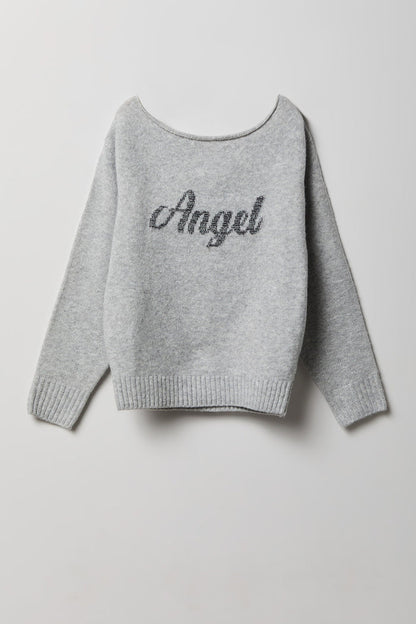 Girls Angel Mossy Knit Sweater