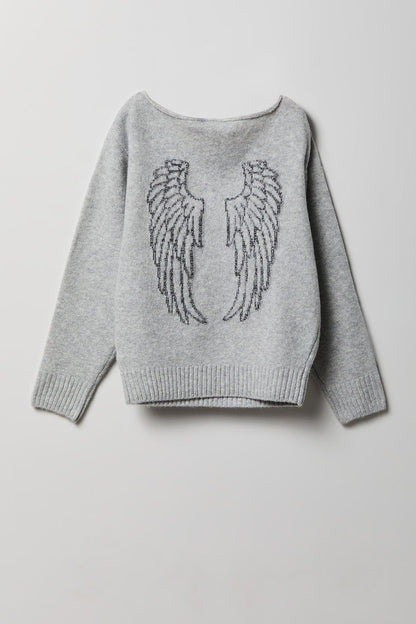 Girls Angel Mossy Knit Sweater