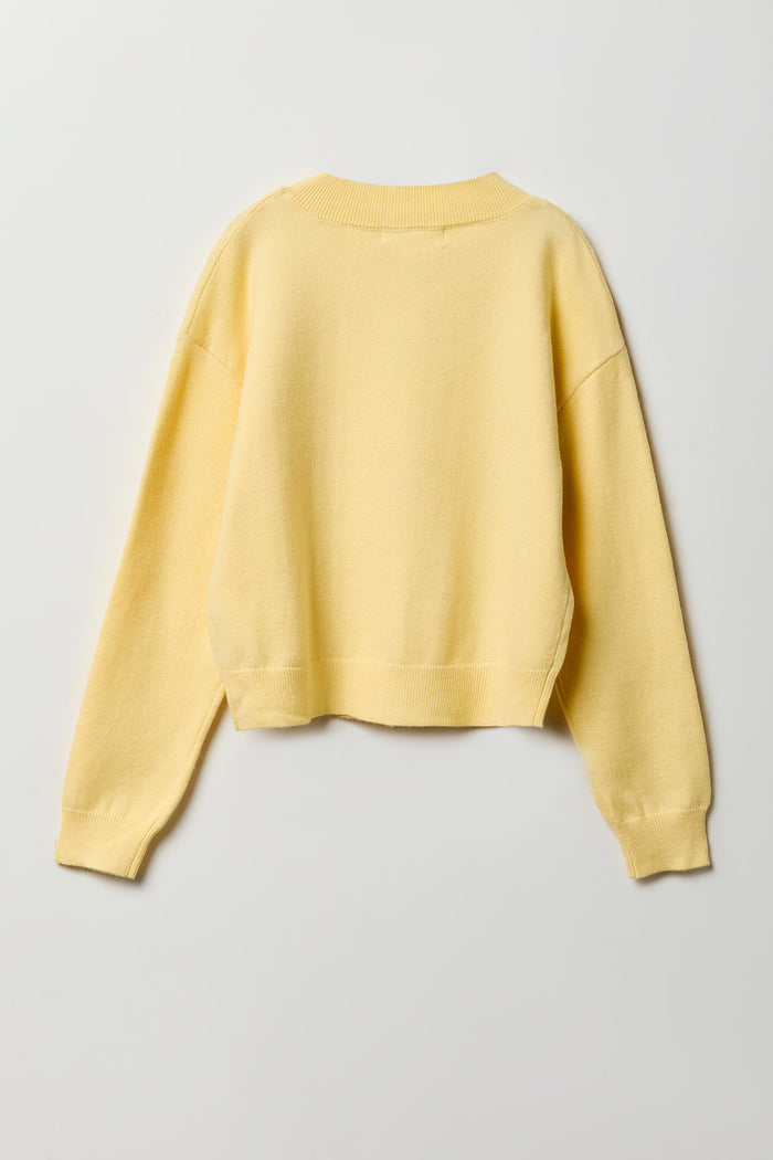 Girls Button Front Cardigan