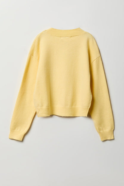 Girls Button Front Cardigan