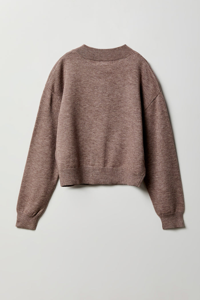 Girls Button Front Cardigan