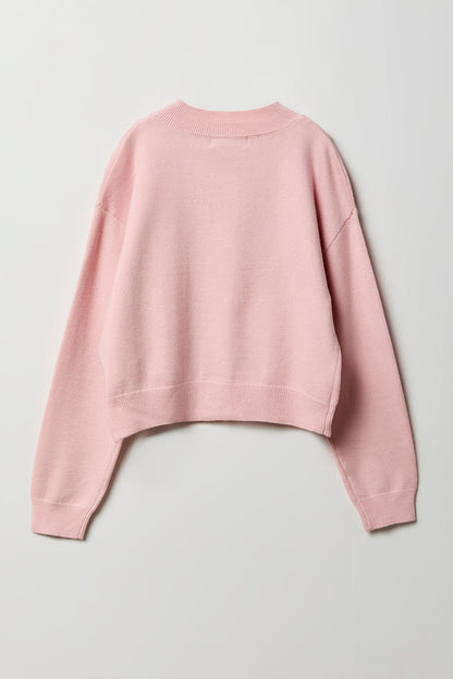 Girls Button Front Cardigan