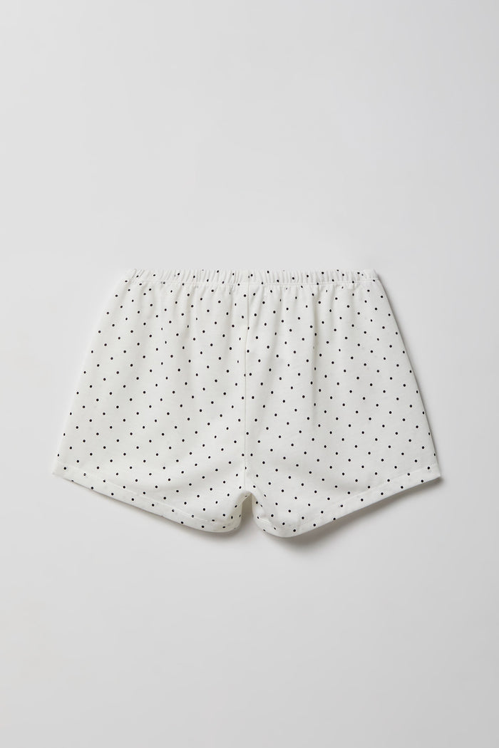 Girls Button-Up Top & Short Pajama Set