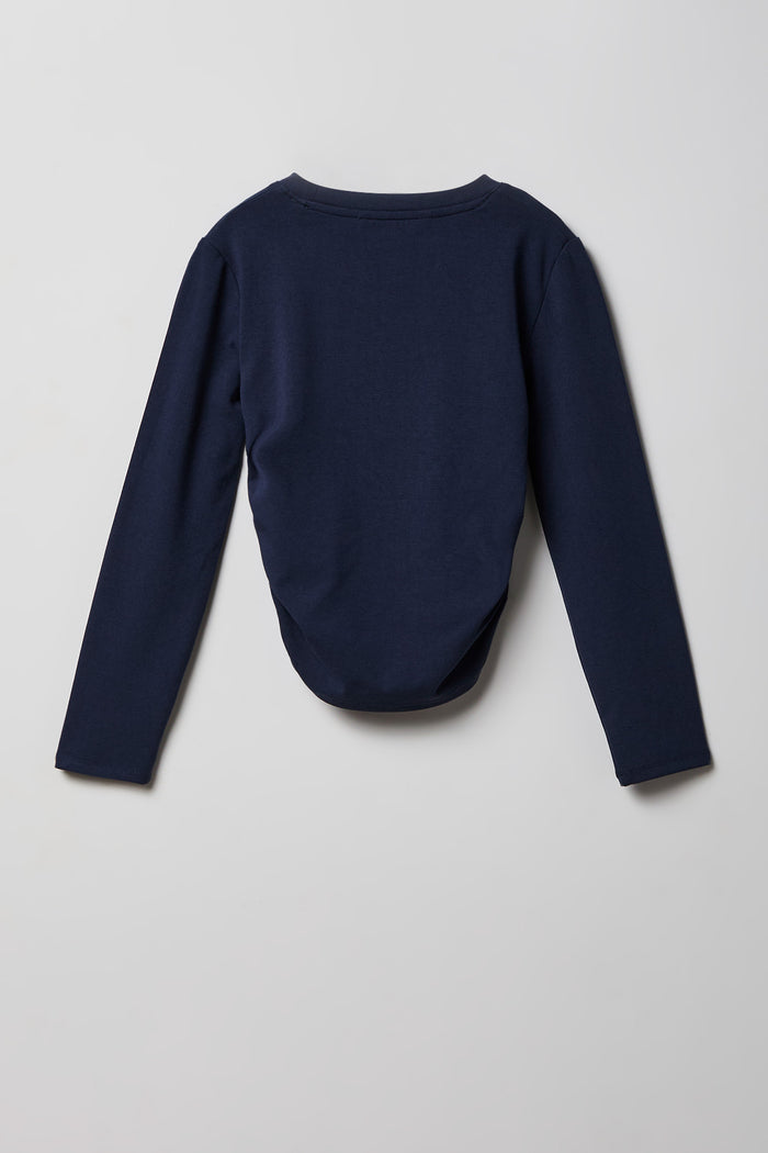 Girls Cinched Long Sleeve Top