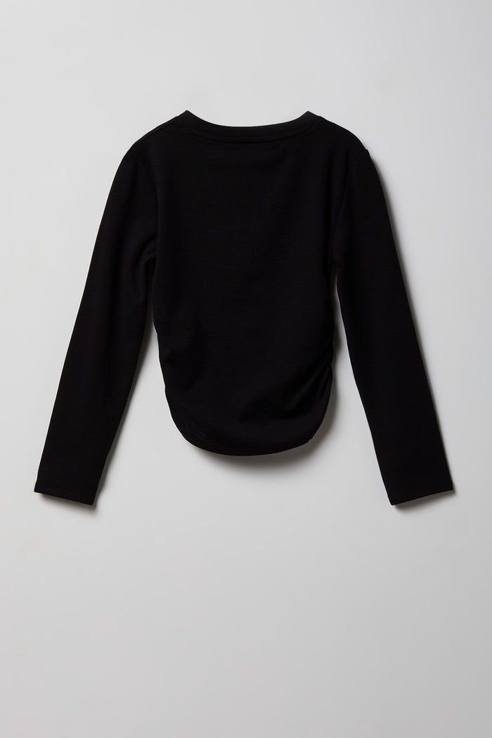 Girls Cinched Long Sleeve Top