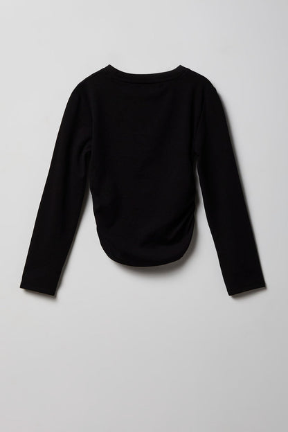 Girls Cinched Long Sleeve Top