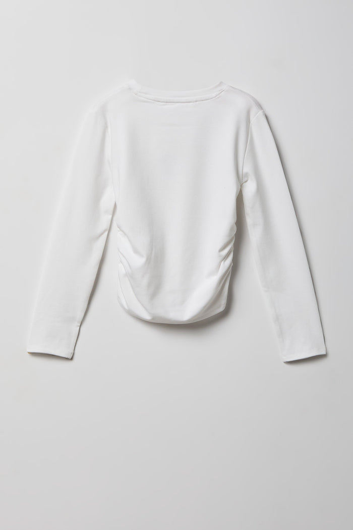 Girls Cinched Long Sleeve Top