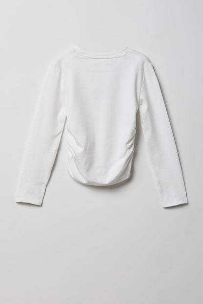Girls Cinched Long Sleeve Top