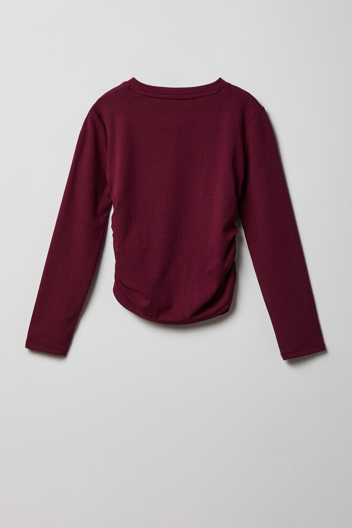 Girls Cinched Long Sleeve Top