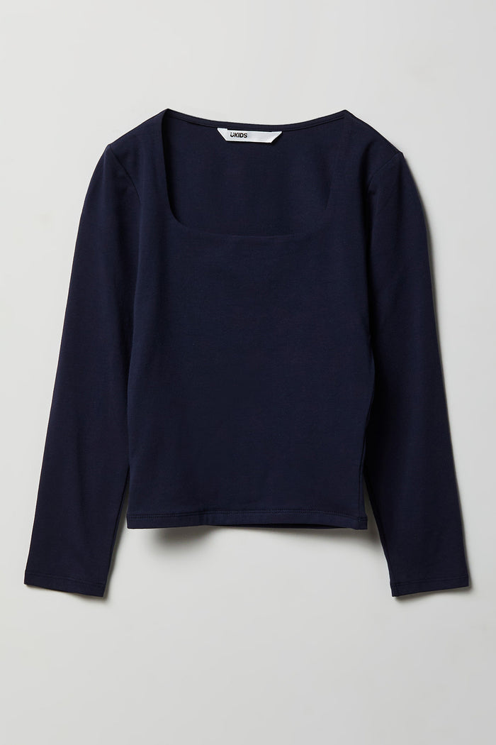 Girls Contour Square Neck Top