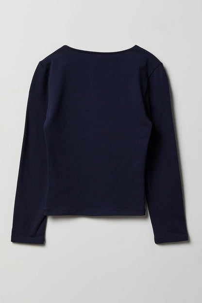 Girls Contour Square Neck Top