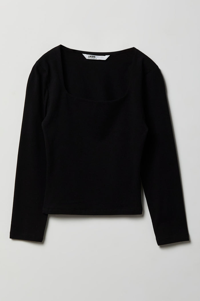Girls Contour Square Neck Top
