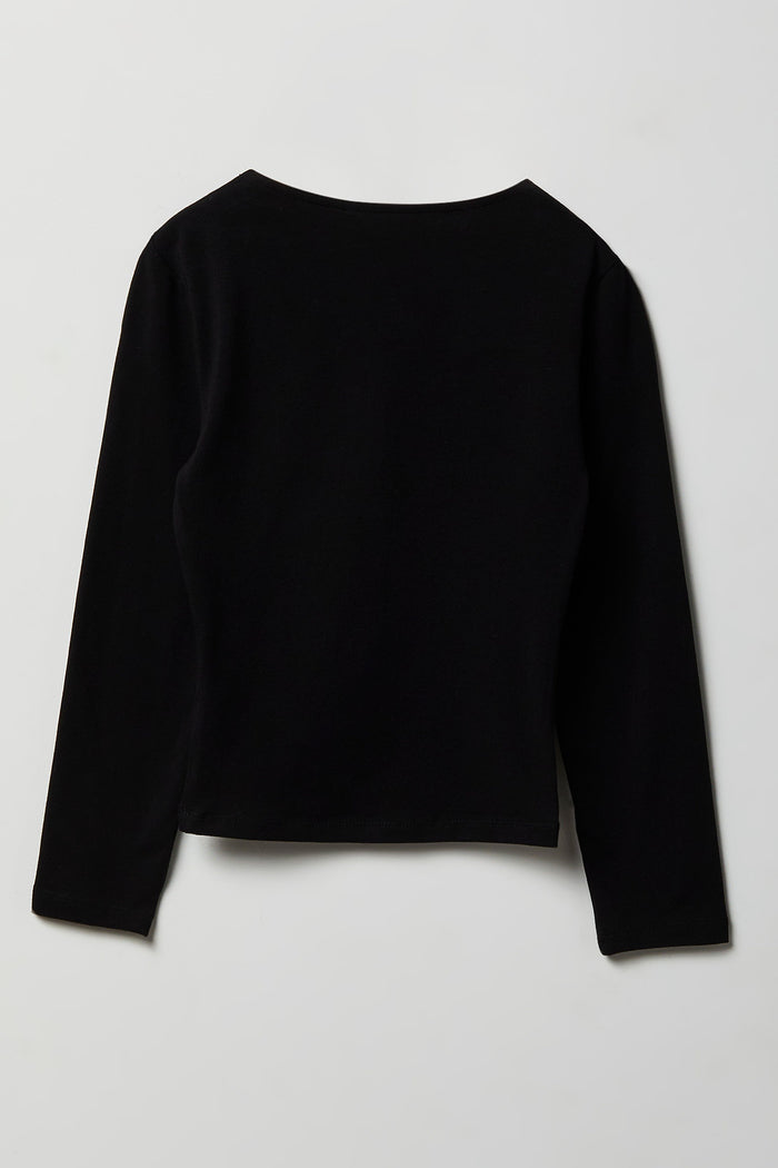 Girls Contour Square Neck Top