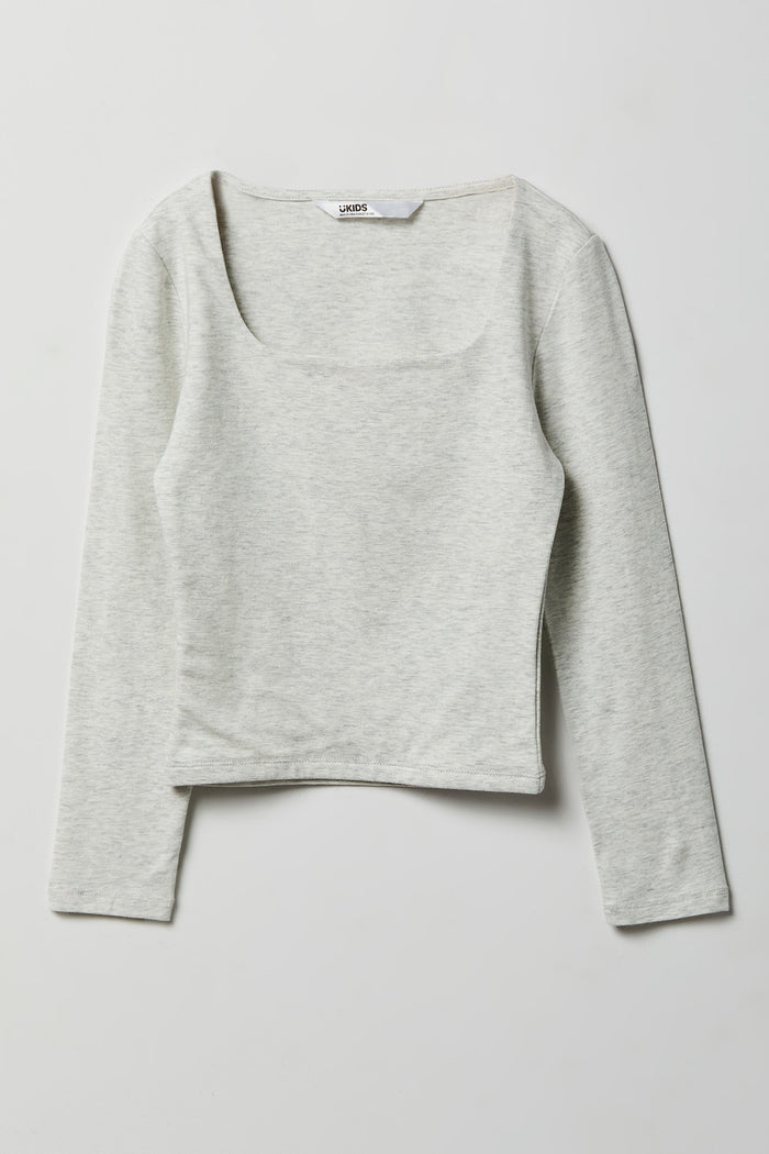 Girls Contour Square Neck Top