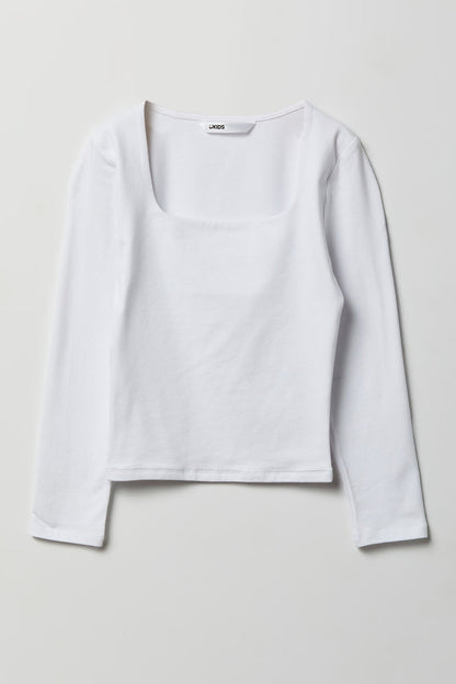 Girls Contour Square Neck Top