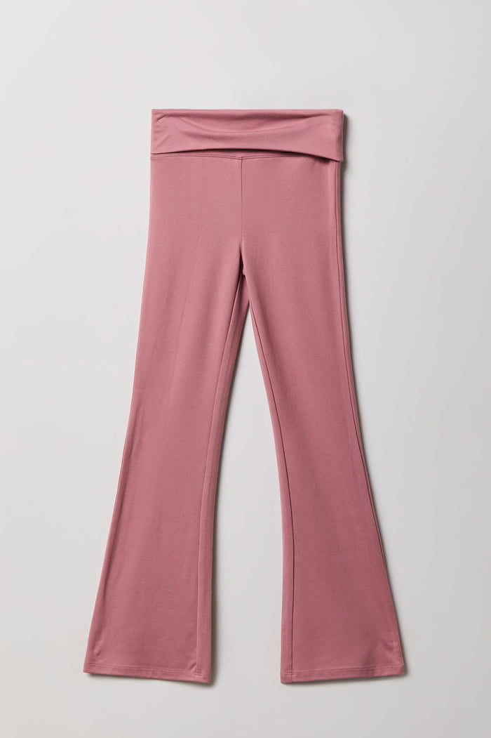 Girls Foldover Waist Flare Legging