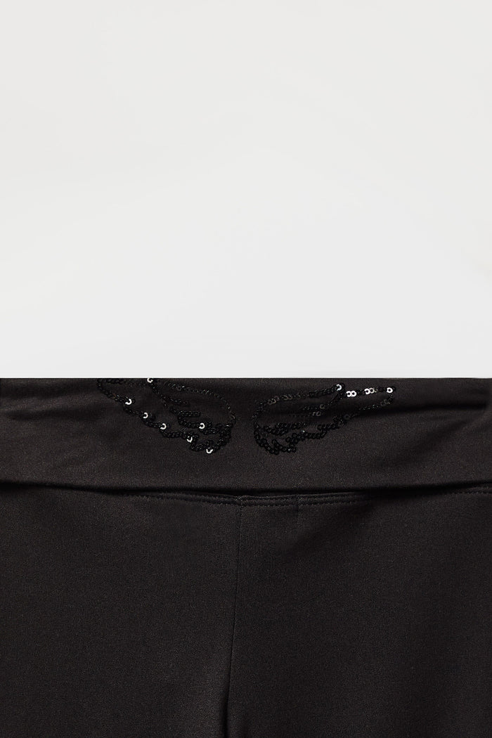 Girls Foldover Waist Flare Legging