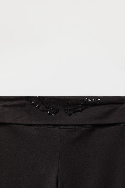 Girls Foldover Waist Flare Legging