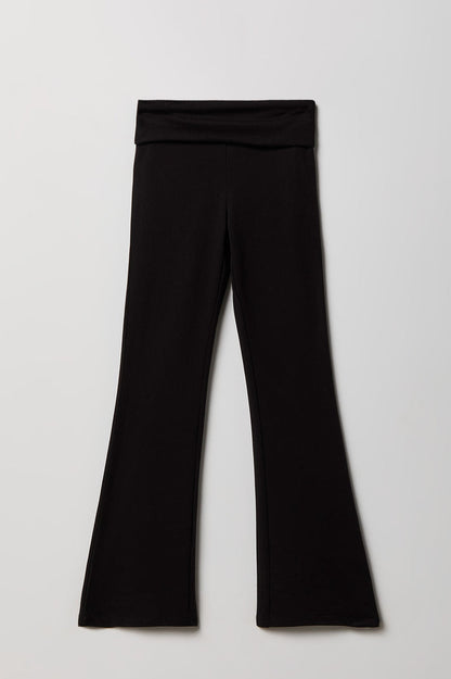 Girls Foldover Waist Flare Legging