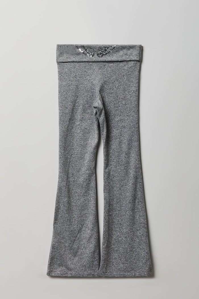 Girls Foldover Waist Flare Legging
