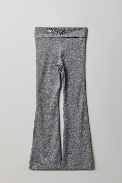 Girls Foldover Waist Flare Legging
