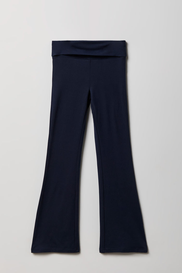 Girls Foldover Waist Flare Legging
