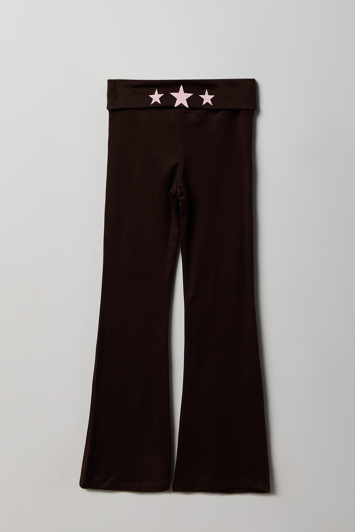Girls Foldover Waist Flare Legging