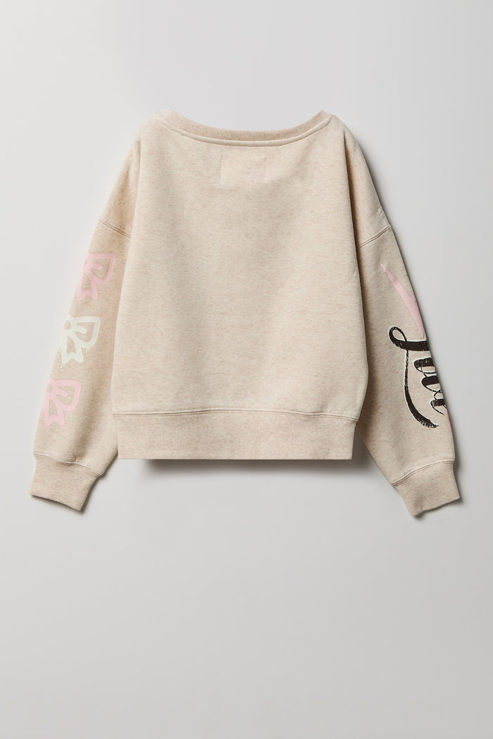 Girls Graphic Fleece Sweatshirt