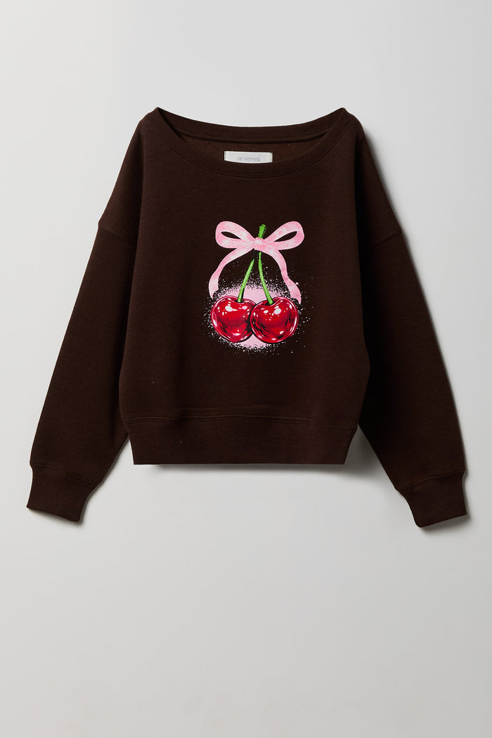 Girls Graphic Fleece Sweatshirt