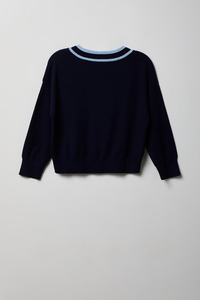 Girls Jacquard Knit Sweater