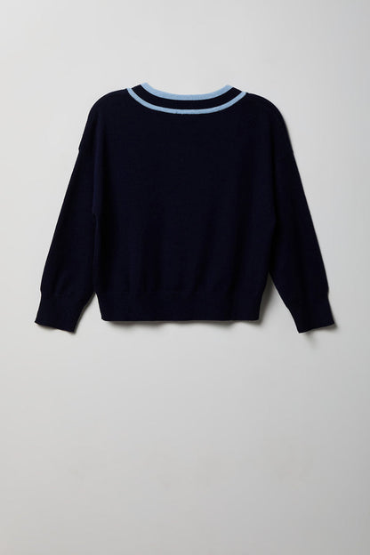 Girls Jacquard Knit Sweater