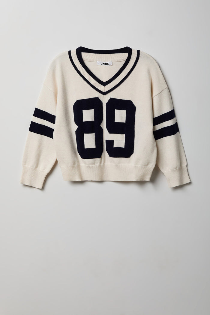 Girls Jacquard Knit Sweater