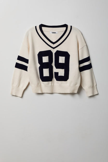 Girls Jacquard Knit Sweater