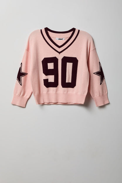 Girls Jacquard Knit Sweater