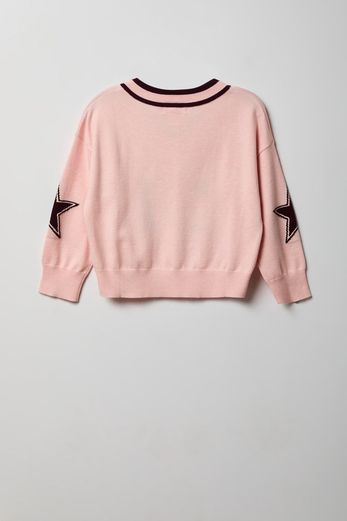 Girls Jacquard Knit Sweater